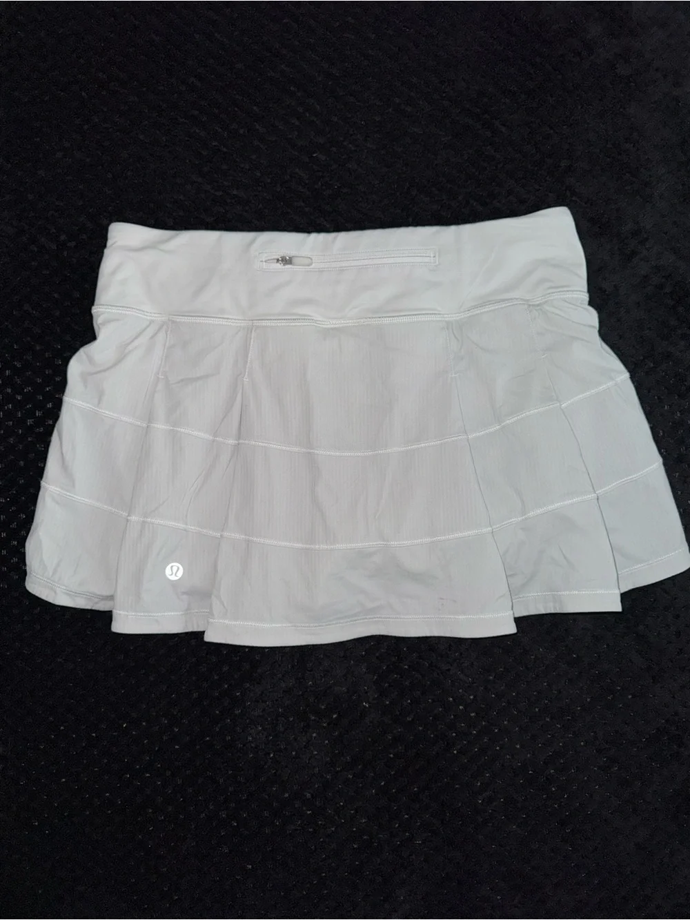 Lululemon Pace Rival Skirt II Regular Wildcats Logo Stretch White Size 6